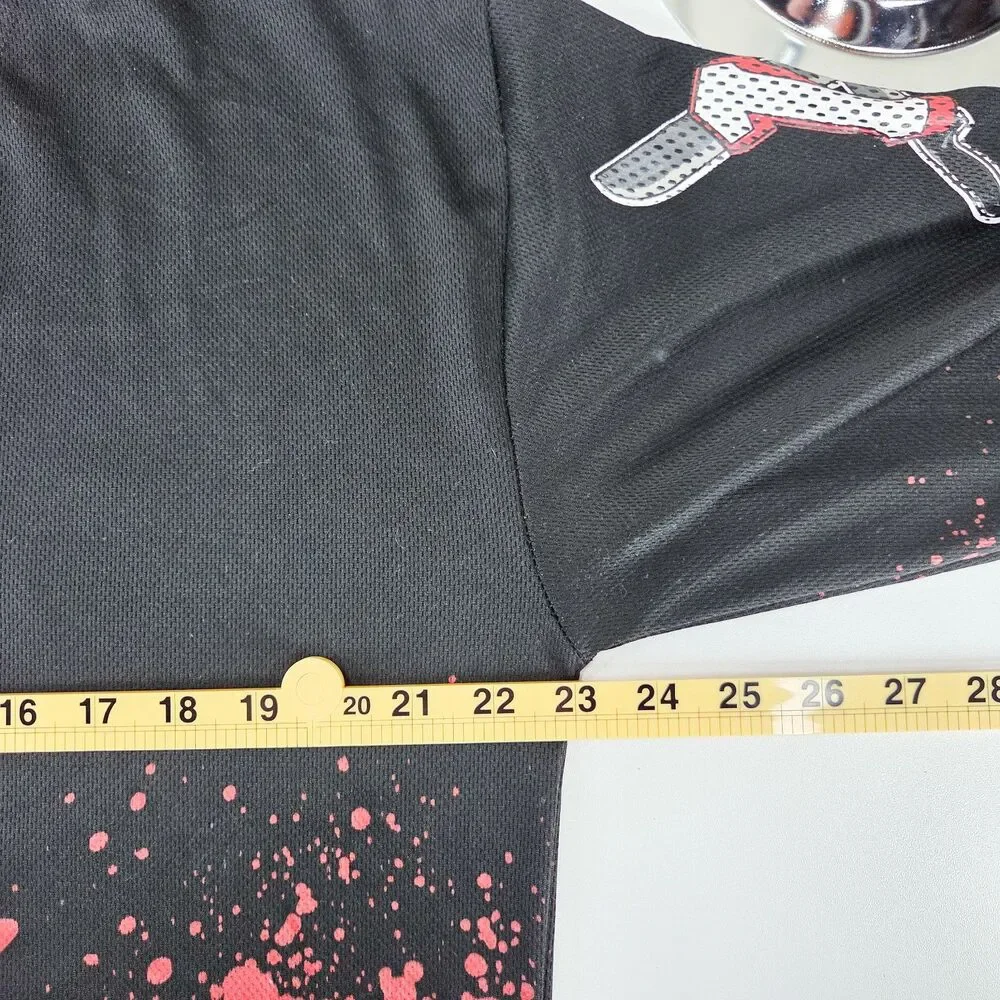 Friday The 13th Jason Voorhees Hockey Jersey Long Sleeve Shirt Sz M